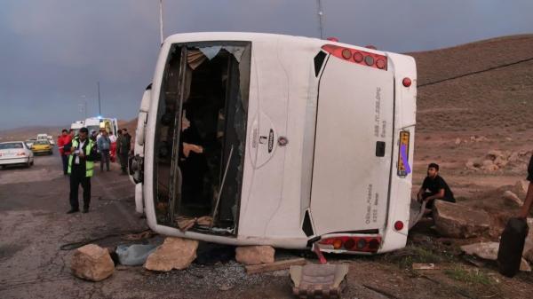 جزئیات حادثه واژگونی اتوبوس در محور کوهدشت، مشهد