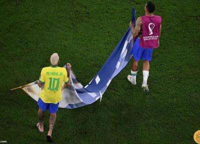 کار قشنگ بازیکنان برزیل برای پله